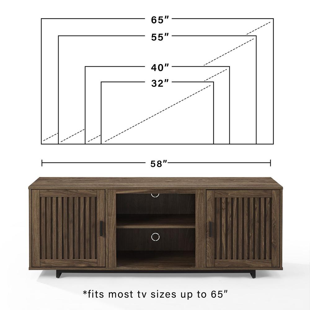 Silas 58" Low Profile Tv Stand Walnut. Picture 4