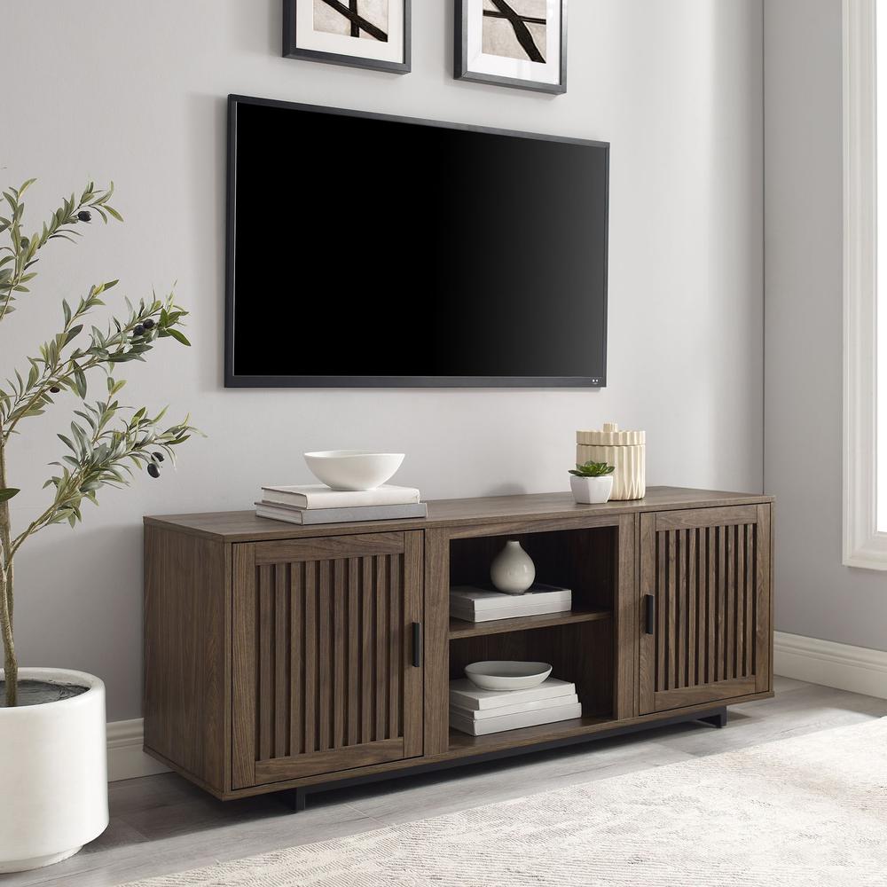 Silas 58" Low Profile Tv Stand Walnut. Picture 6