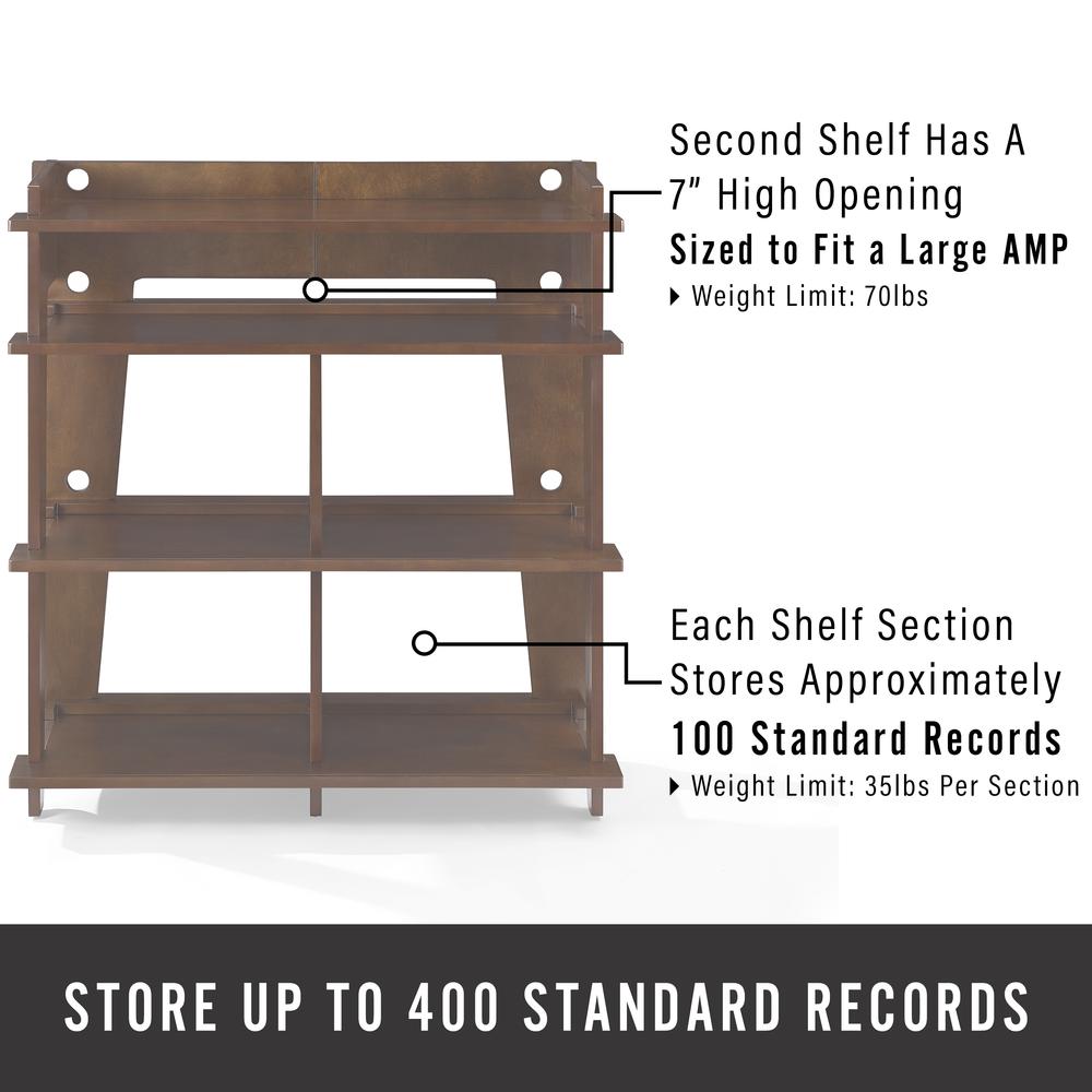 Soho Record Storage Console Mahogany - Turntable Stand. Picture 9