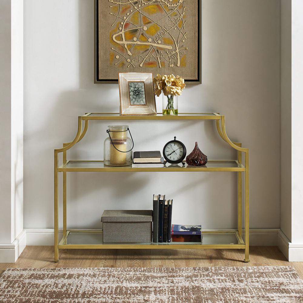 Aimee Console Table Soft Gold. Picture 3