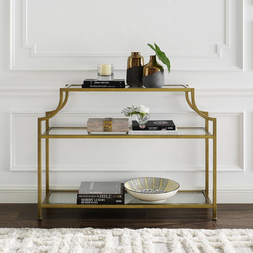 Aimee Console Table Soft Gold. Picture 8