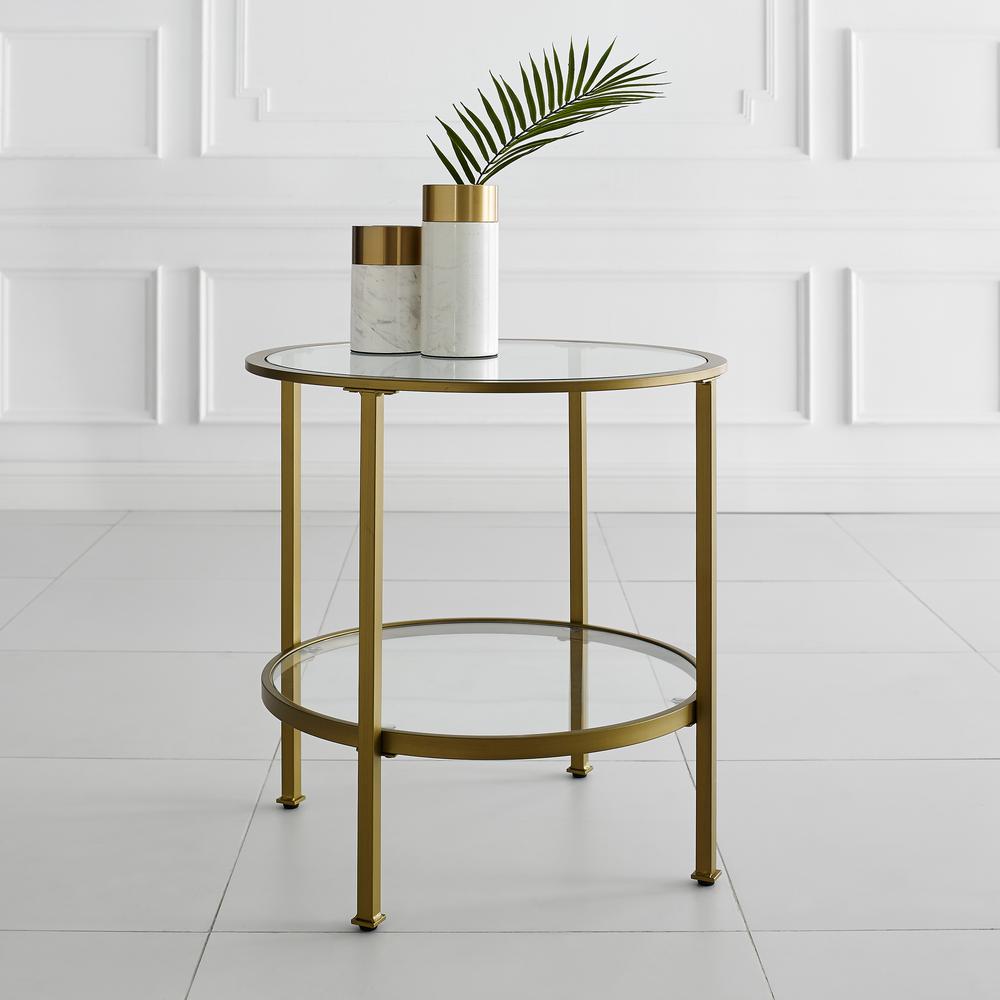 Aimee End Table Soft Gold. Picture 5