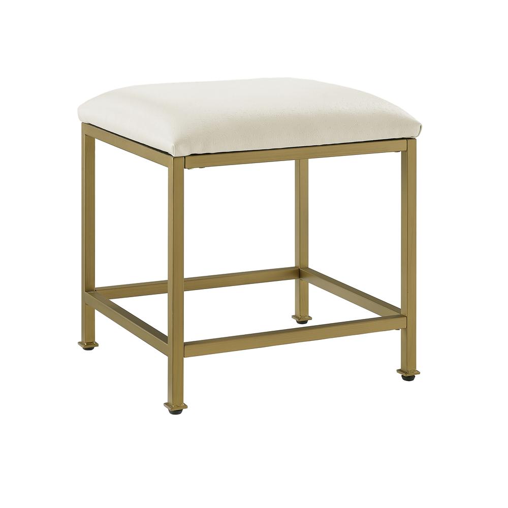 Aimee Vanity Stool Soft Gold. Picture 3