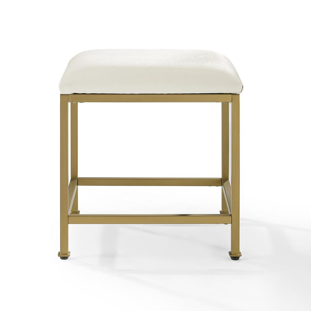 Aimee Vanity Stool Soft Gold. Picture 5
