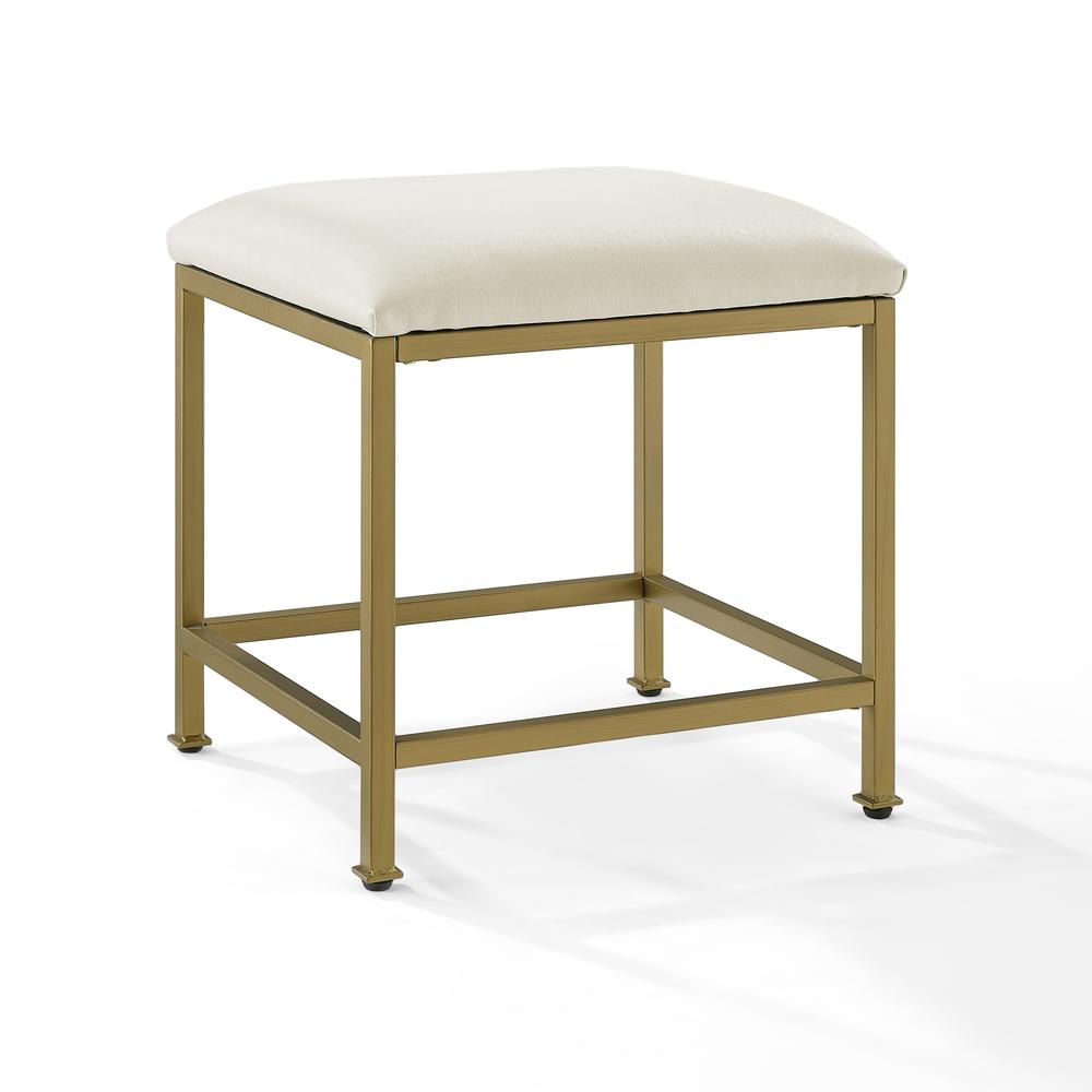 Aimee Vanity Stool Soft Gold. Picture 6