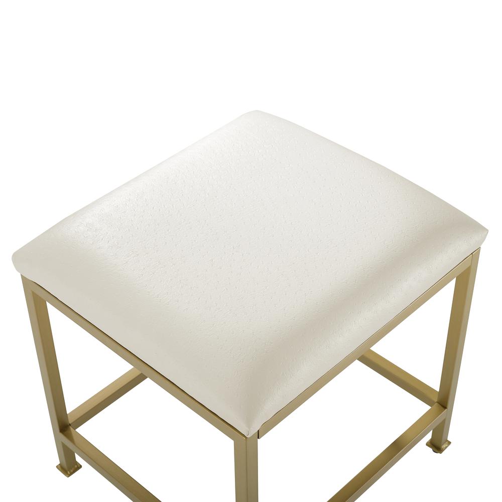 Aimee Vanity Stool Soft Gold. Picture 7