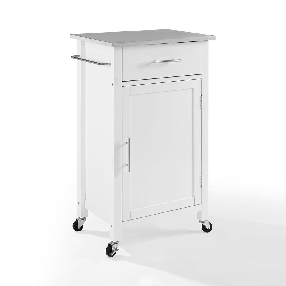 Eleanor Stainless Steel Top Kitchen Island - Shop Traditional