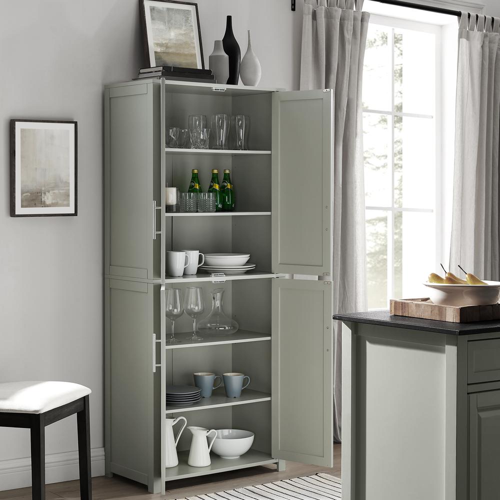 Savannah Tall Pantry Gray. Picture 5