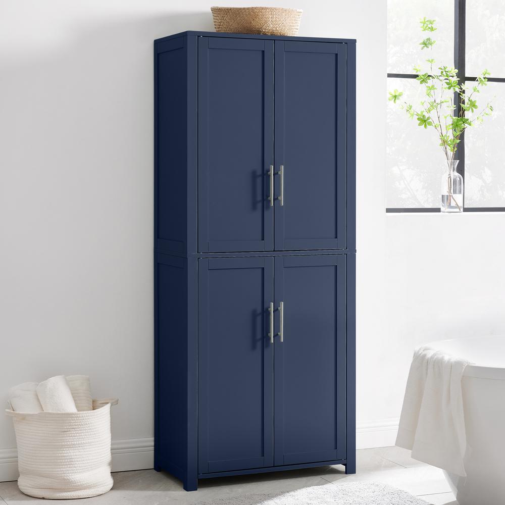 Savannah Tall Kitchen Storage Pantry Navy. Picture 9