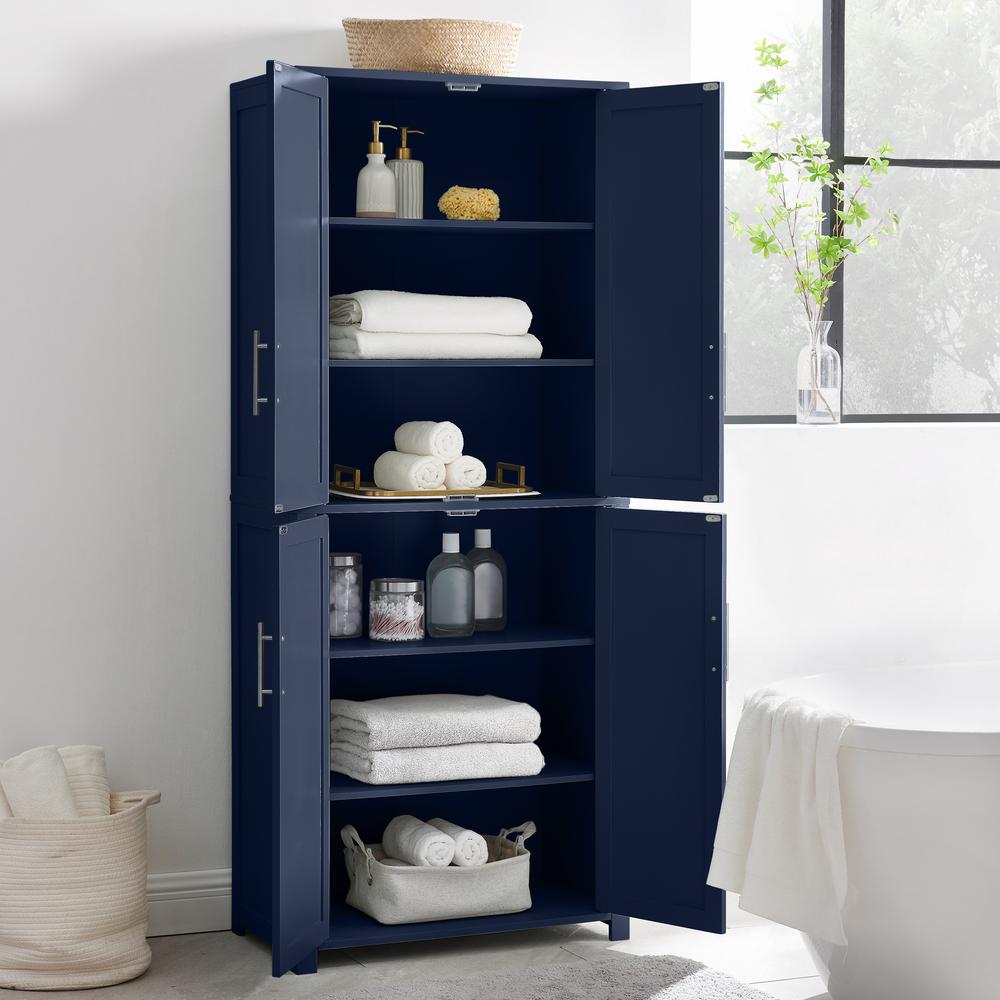 Savannah Tall Kitchen Storage Pantry Navy. Picture 10