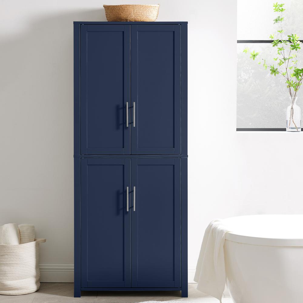 Savannah Tall Kitchen Storage Pantry Navy. Picture 8