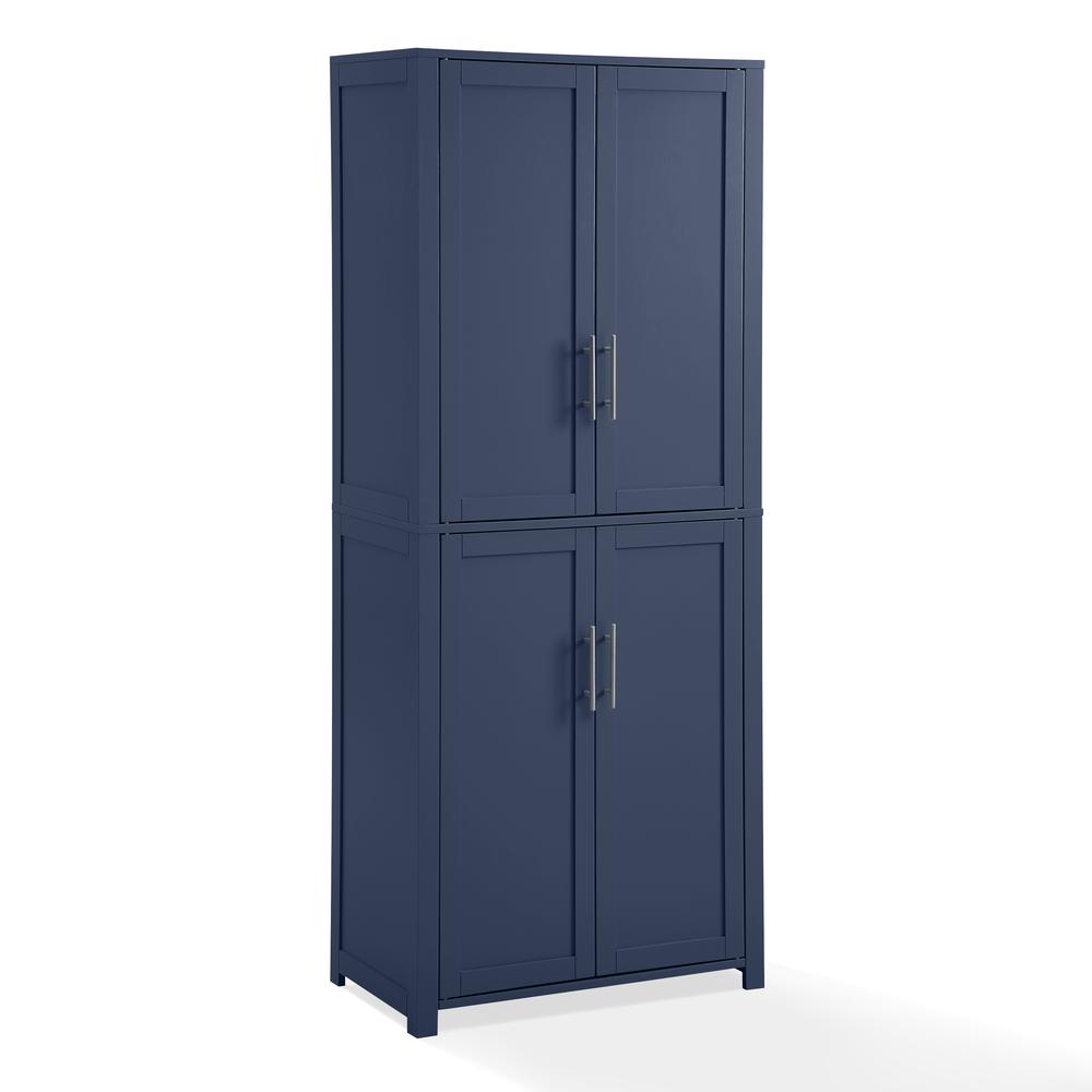 Savannah Tall Kitchen Storage Pantry Navy. Picture 1