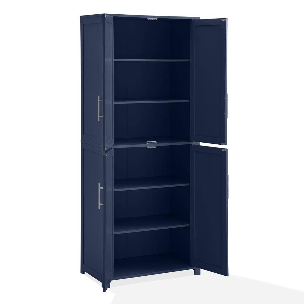 Savannah Tall Kitchen Storage Pantry Navy. Picture 4