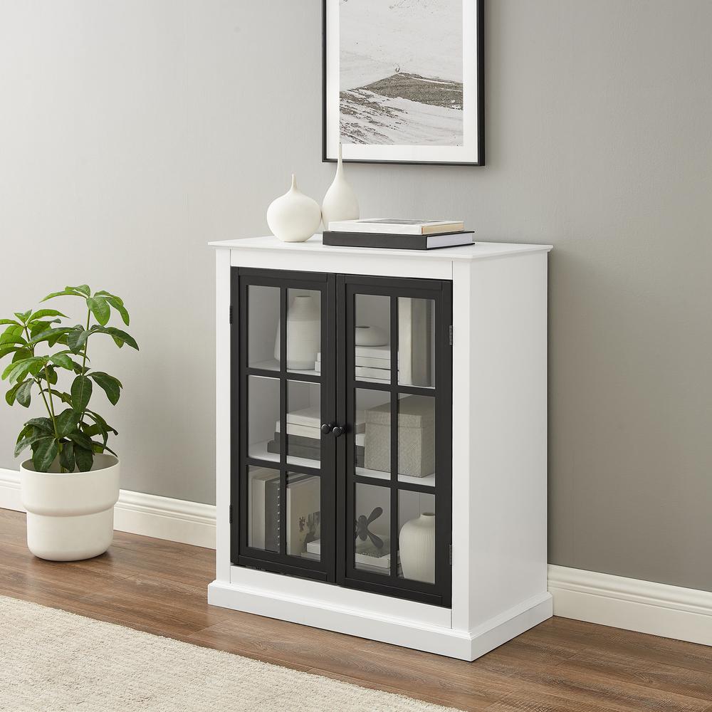 Cecily Stackable Storage Pantry White/Matte Black. Picture 4