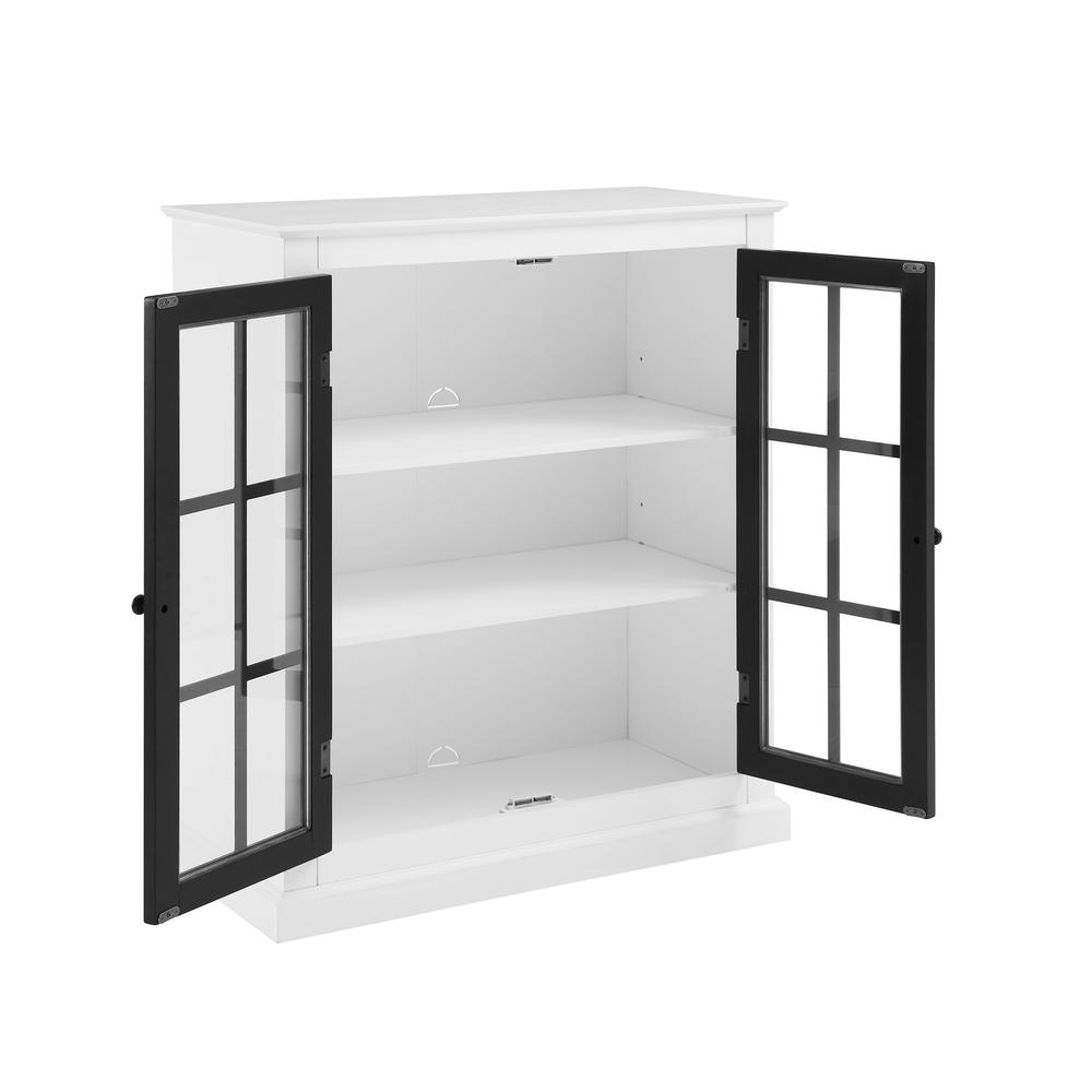 Cecily Stackable Storage Pantry White/Matte Black. Picture 9