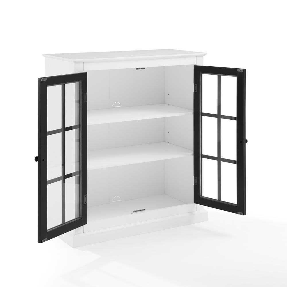 Cecily Stackable Storage Pantry White/Matte Black. Picture 16