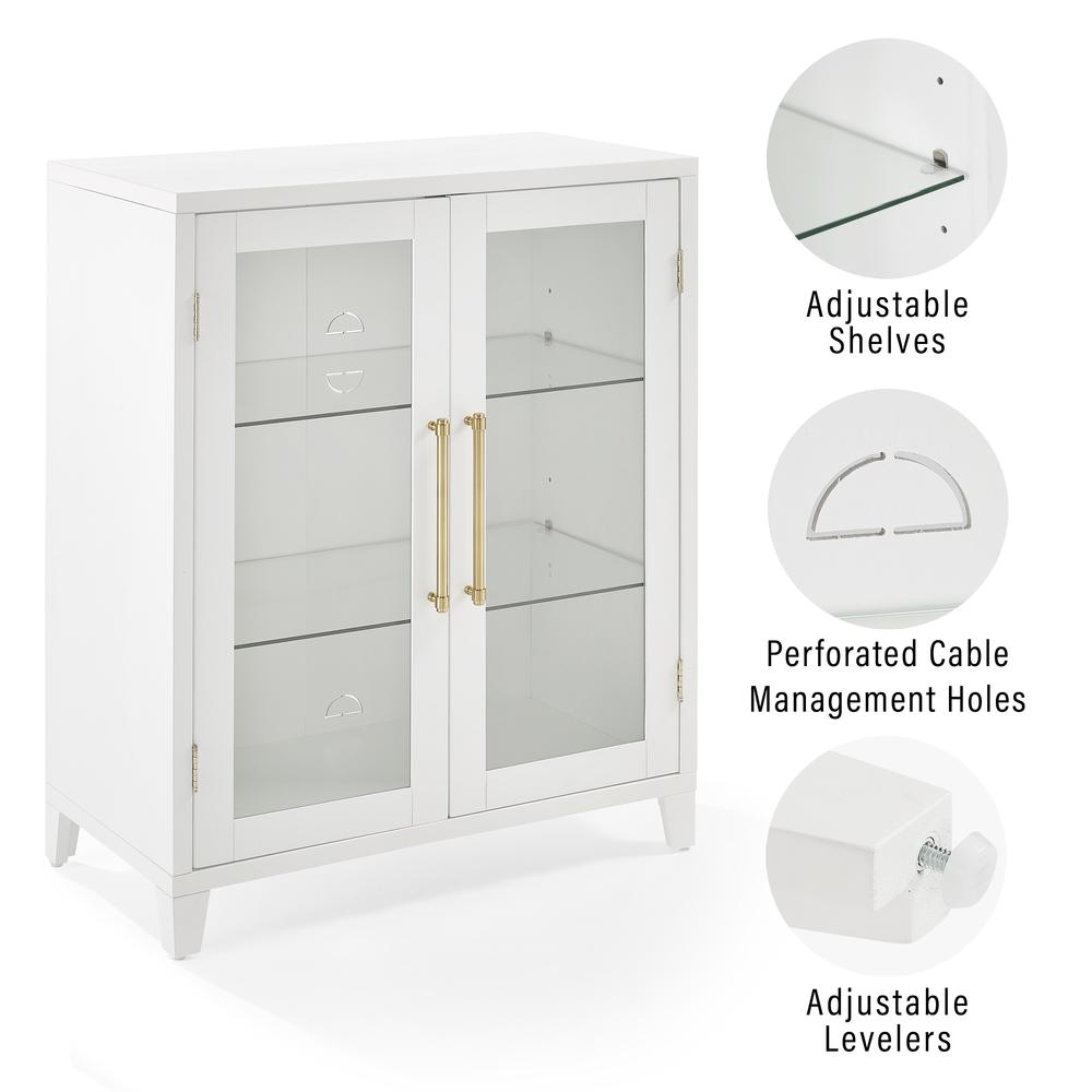 Roarke Stackable Glass Door Kitchen Pantry Storage Cabinet. Picture 6