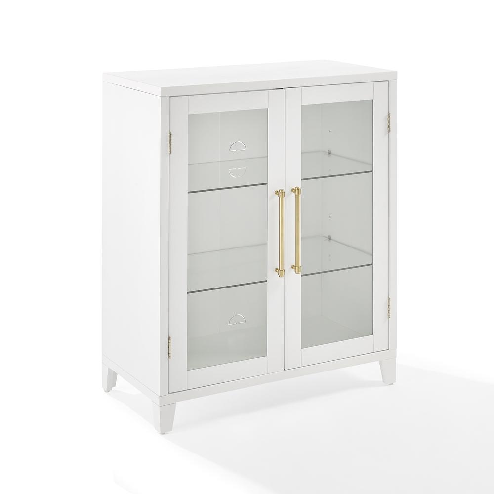 Roarke Stackable Glass Door Kitchen Pantry Storage Cabinet. Picture 1