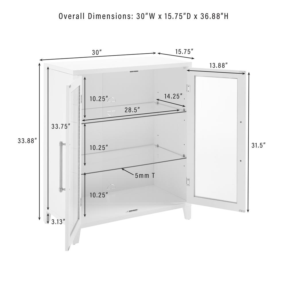 Roarke Stackable Glass Door Kitchen Pantry Storage Cabinet. Picture 5