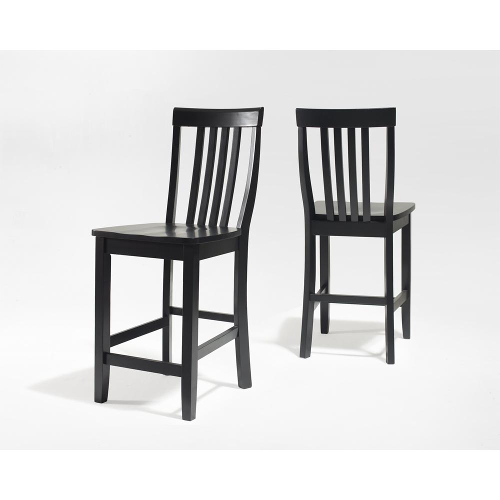 School House 2Pc Counter Stool Set Black - 2 Stools. The main picture.