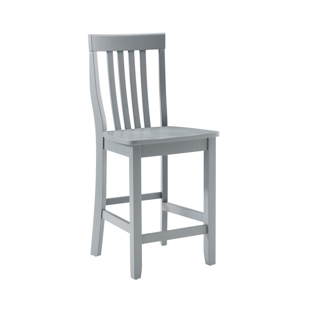 School House 2Pc Counter Stool Set Gray - 2 Stools. Picture 4