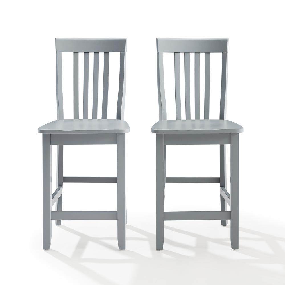 School House 2Pc Counter Stool Set Gray - 2 Stools. Picture 6