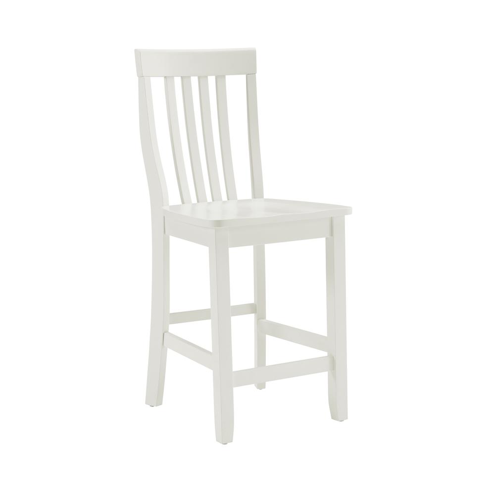 School House 2Pc Counter Stool Set White - 2 Stools. Picture 5