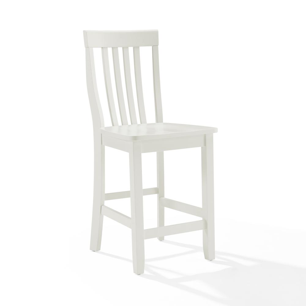 School House 2Pc Counter Stool Set White - 2 Stools. Picture 8