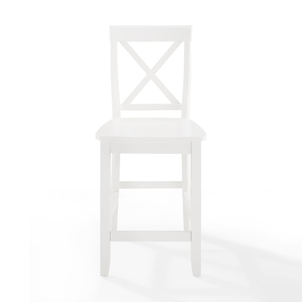 X-Back 2Pc Counter Stool Set White - 2 Stools. Picture 7
