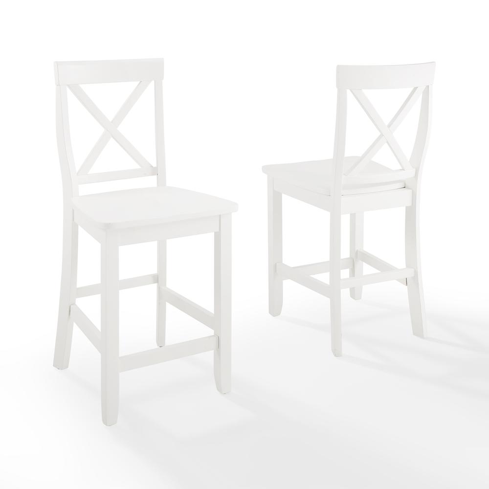 X-Back 2Pc Counter Stool Set White - 2 Stools. Picture 8