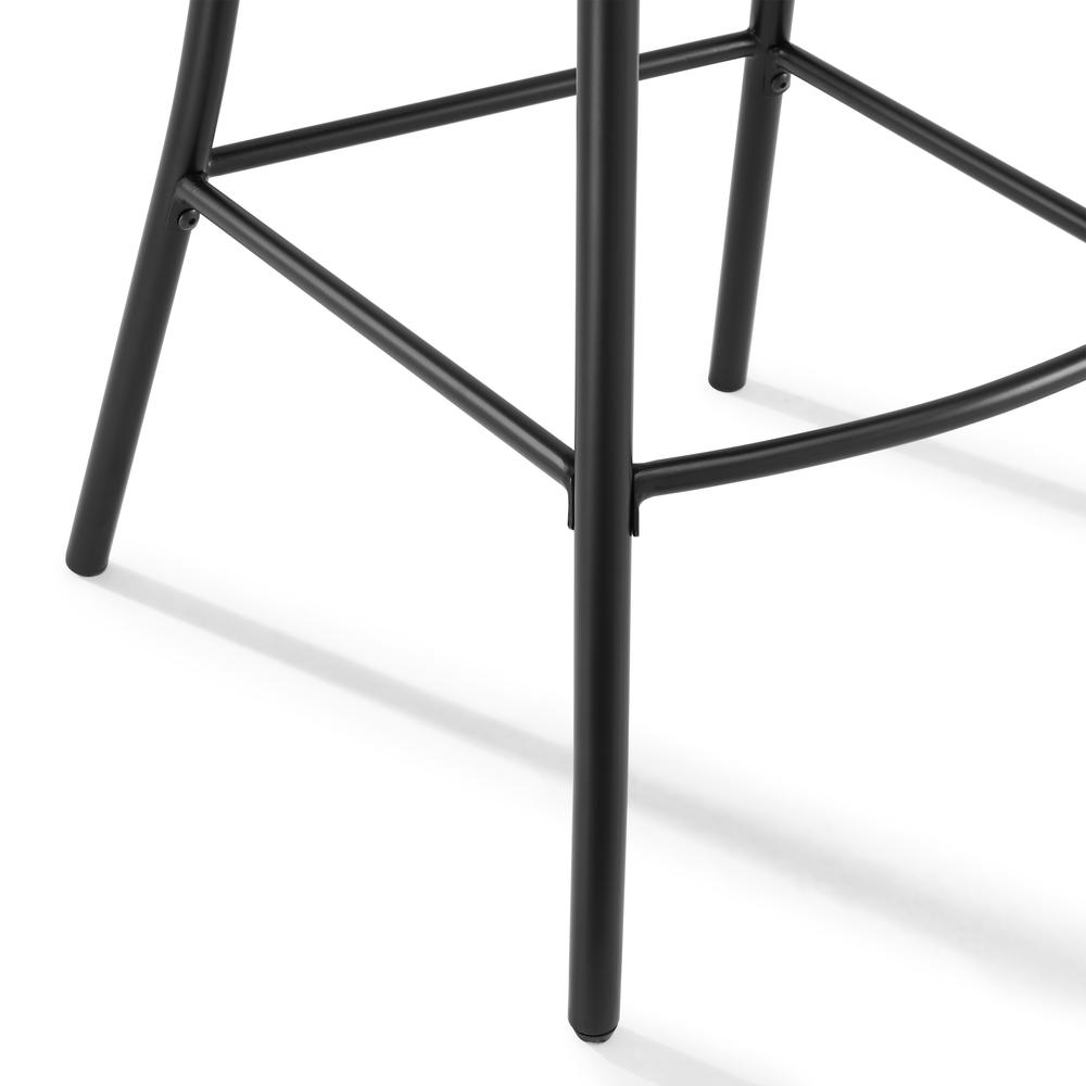 Camille 2Pc Counter Stool Set Matte Black - 2 Stools. Picture 4