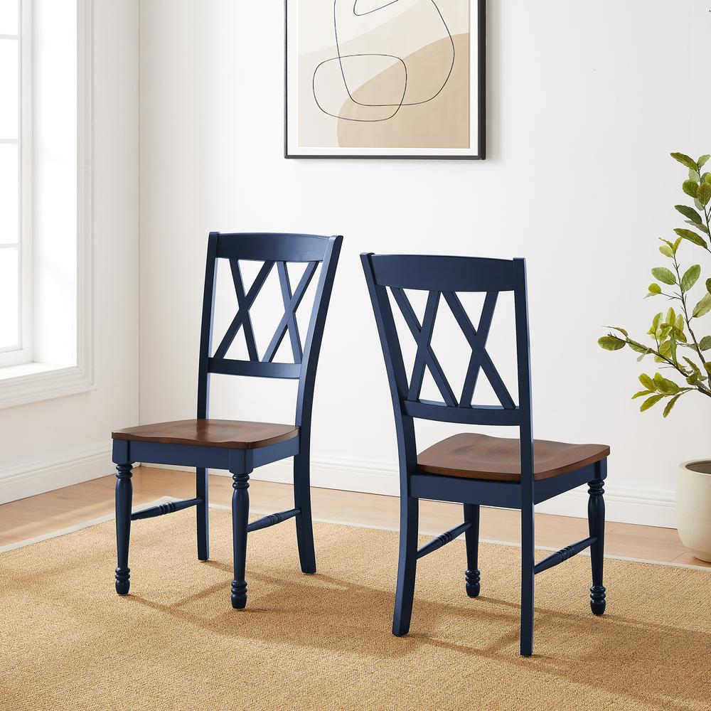 Shelby 2-Piece Dining Chair Set Navy - 2 Chairs. Picture 7