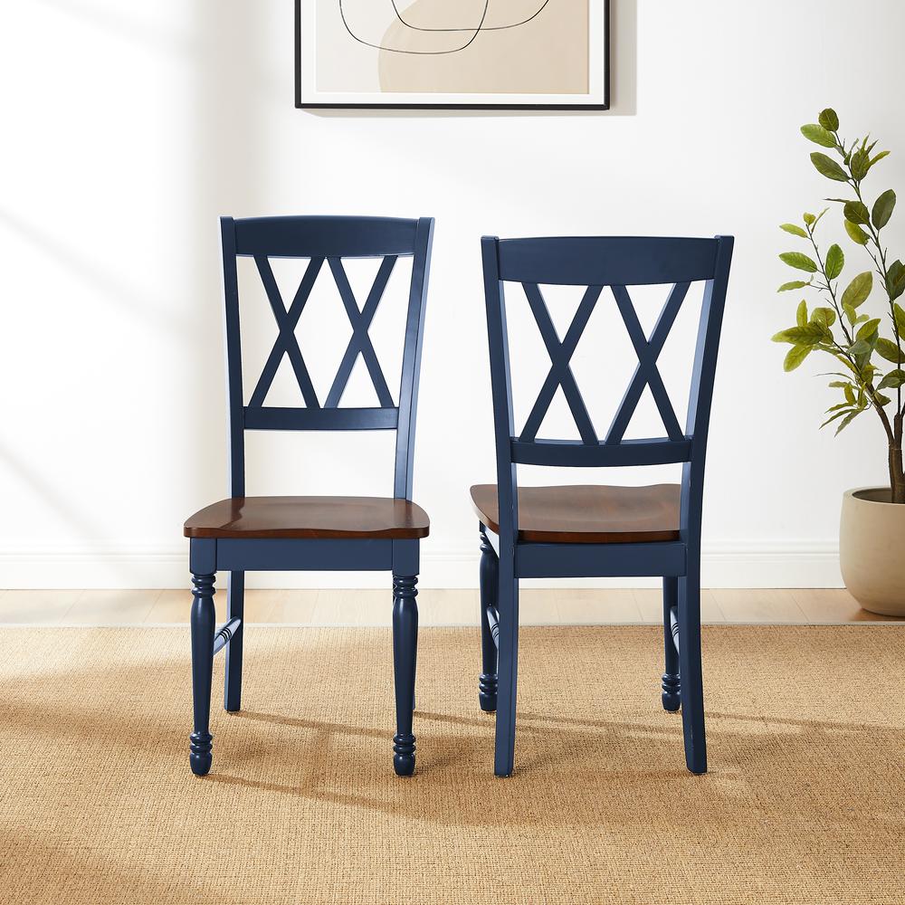 Shelby 2-Piece Dining Chair Set Navy - 2 Chairs. Picture 8
