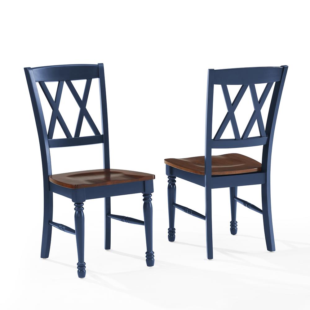Shelby 2-Piece Dining Chair Set Navy - 2 Chairs. Picture 1