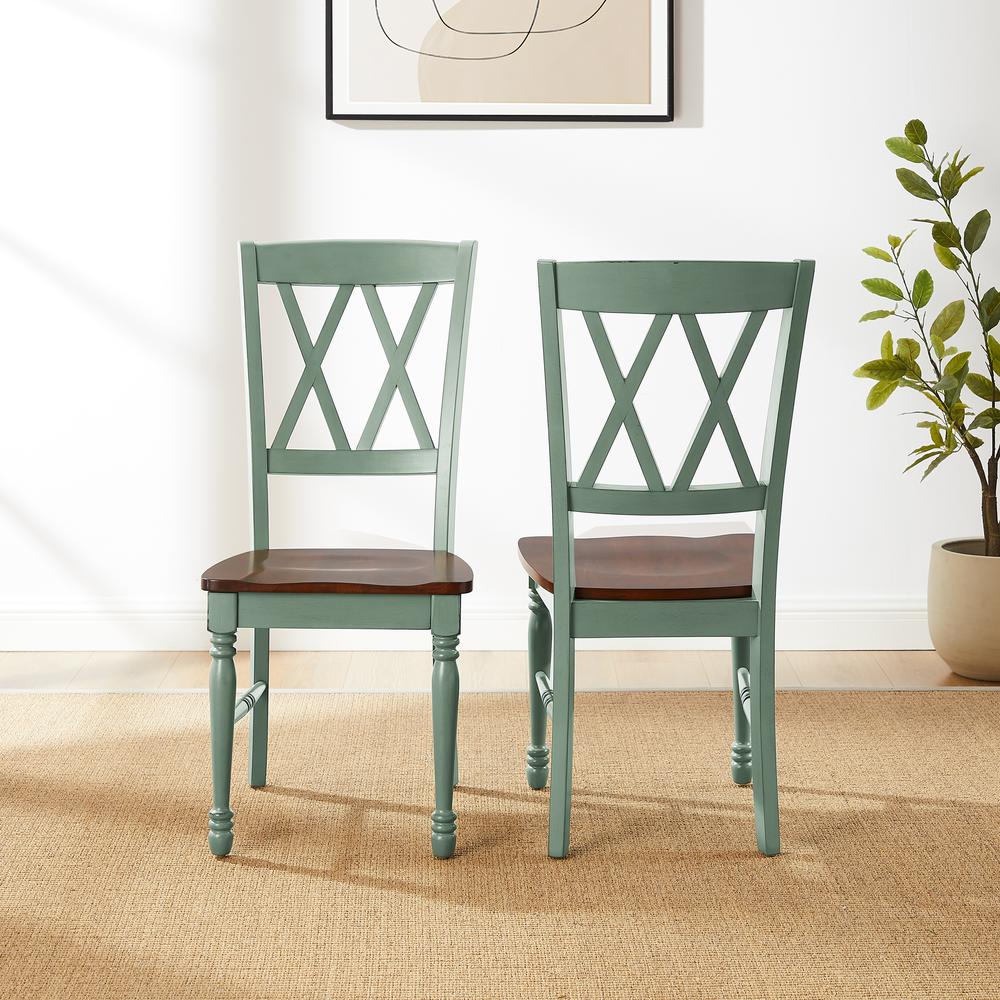Shelby 2-Piece Dining Chair Set Distressed Teal - 2 Chairs. Picture 9