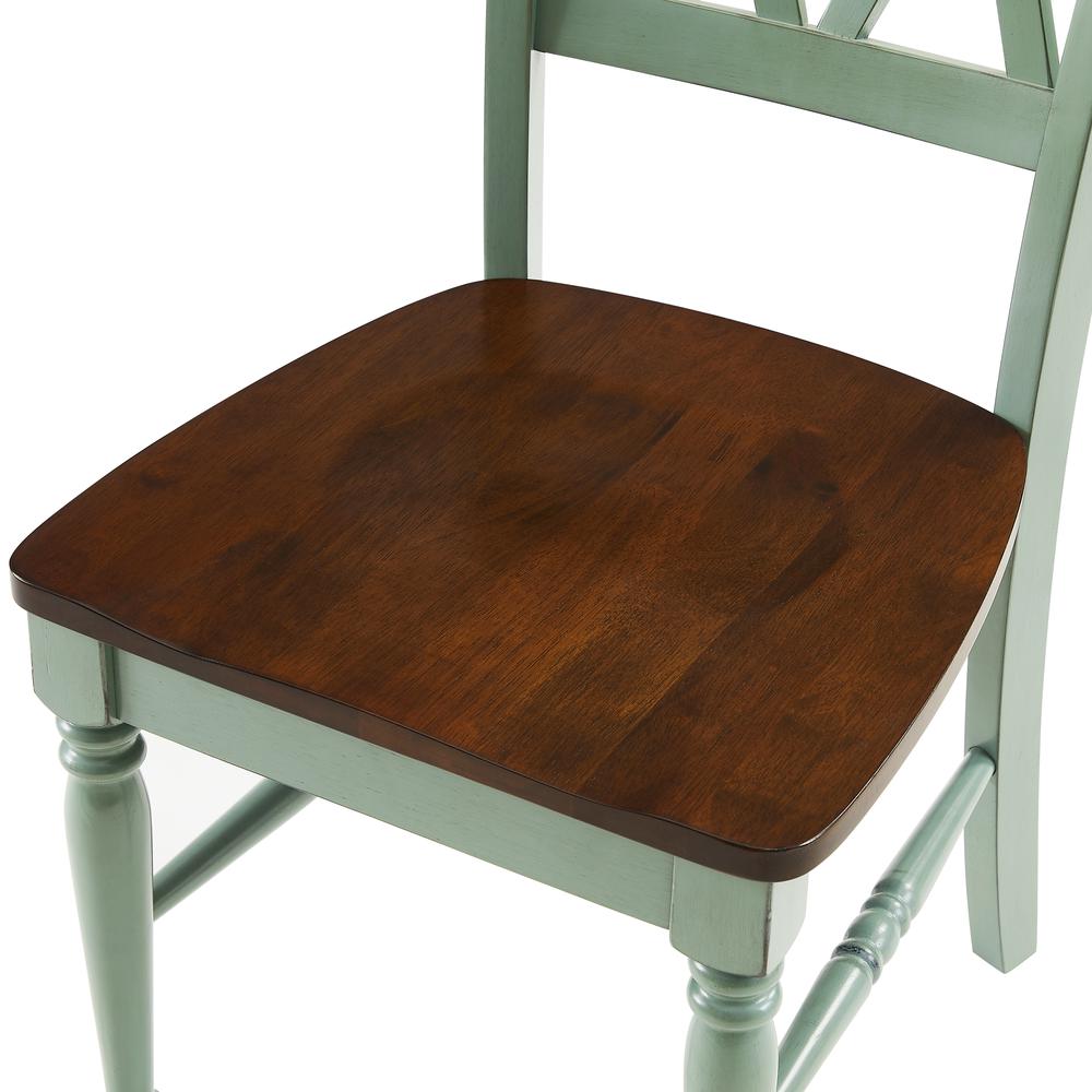 Shelby 2-Piece Dining Chair Set Distressed Teal - 2 Chairs. Picture 4