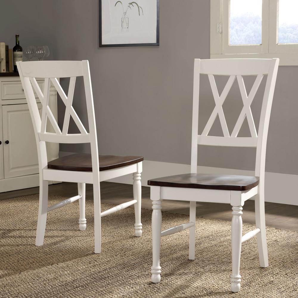 Shelby 2Pc Dining Chair Set Distressed White - 2 Chairs. Picture 2