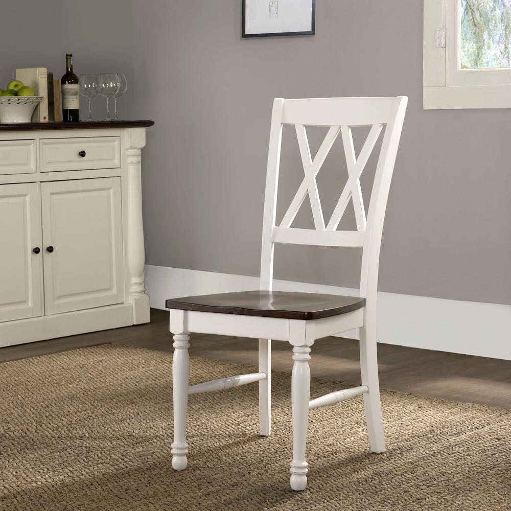 Shelby 2Pc Dining Chair Set Distressed White - 2 Chairs. Picture 3