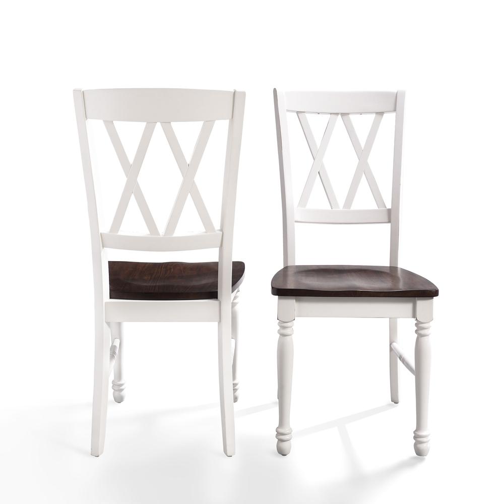 Shelby 2Pc Dining Chair Set Distressed White - 2 Chairs. Picture 1