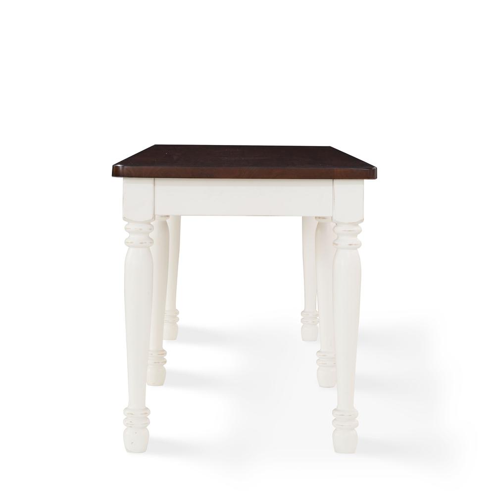 Shelby Dining Bench White. Picture 3