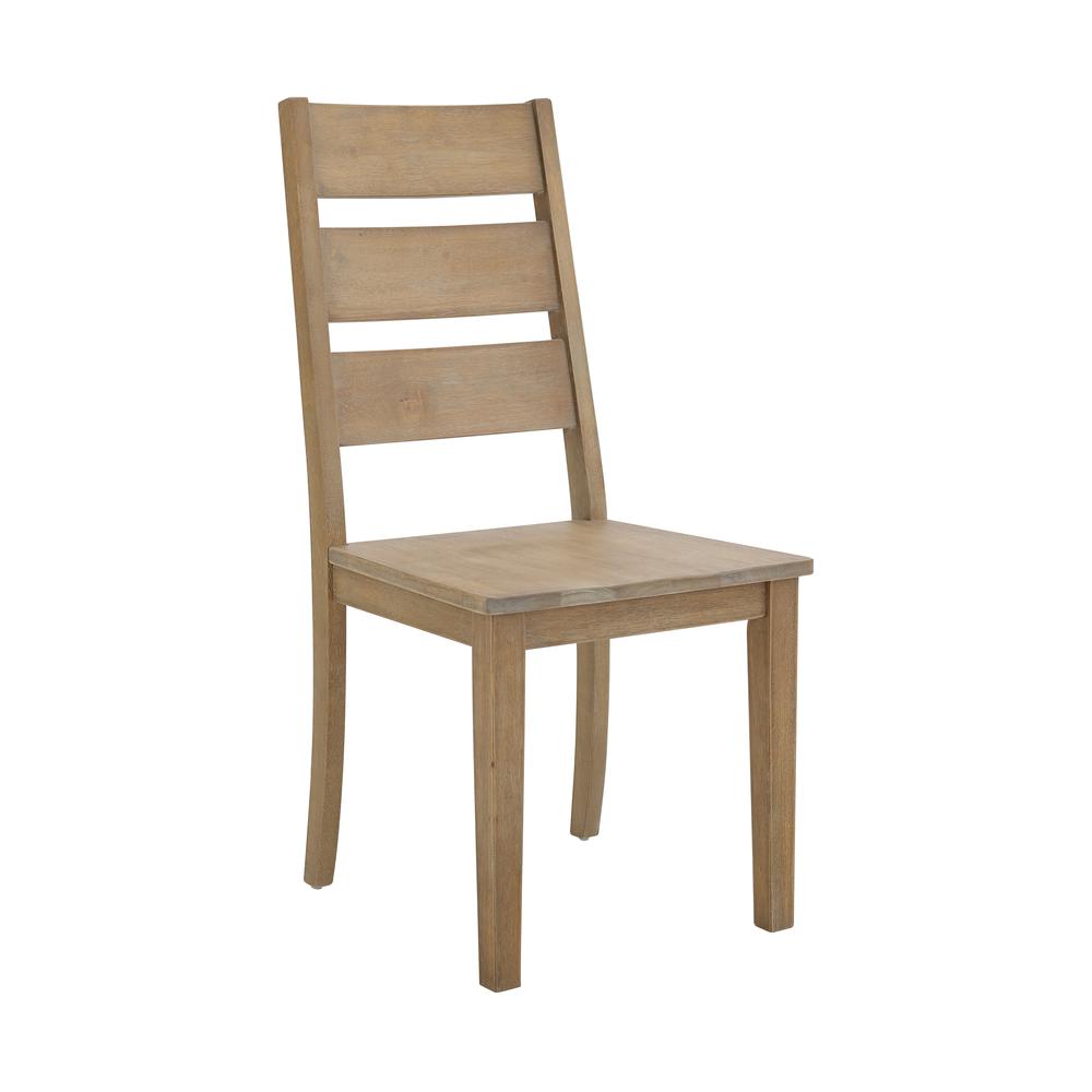 Joanna 2Pc Ladder Back Chair Set Rustic Brown - 2 Ladder Back Chairs. Picture 5