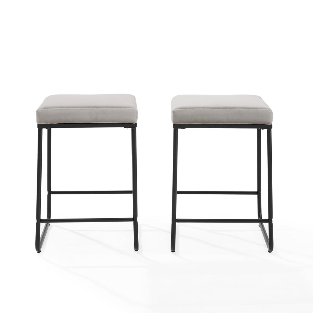 Beckett 2Pc Counter Stool Set Gray/ Matte Black - 2 Stools. The main picture.