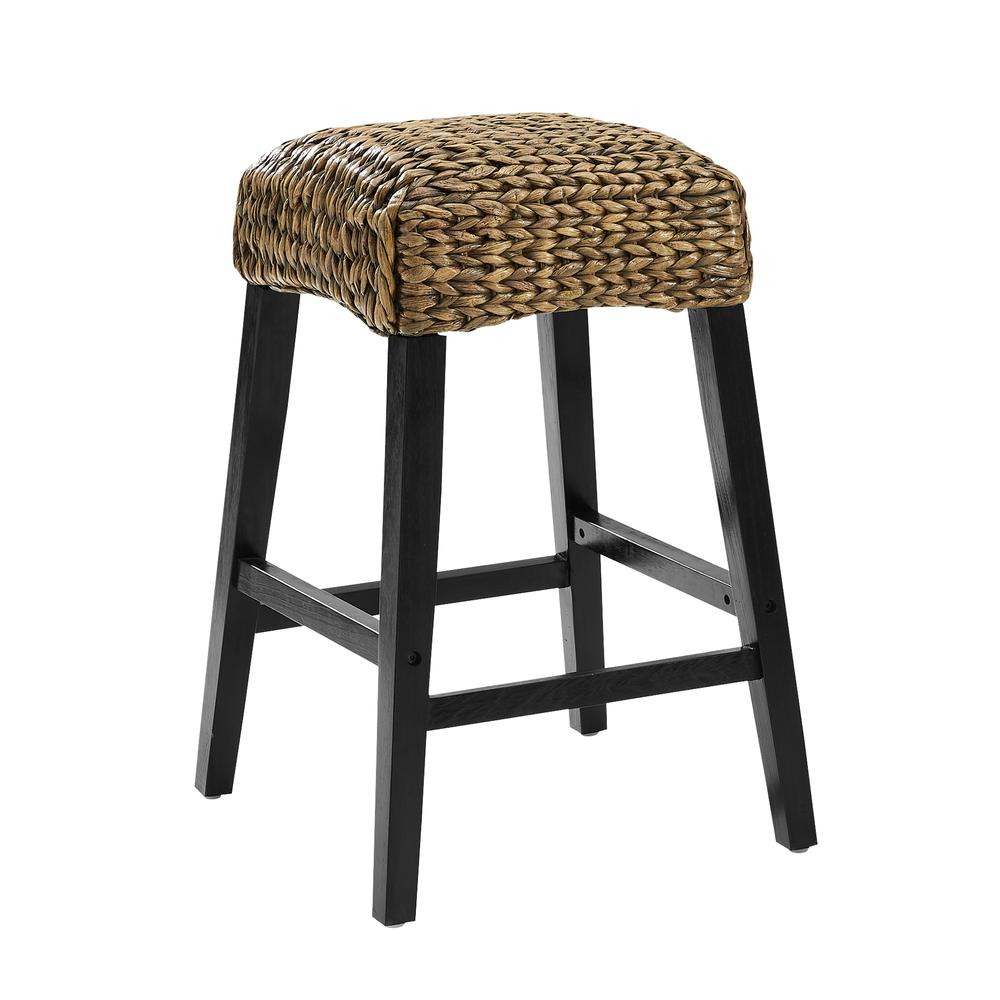 Edgewater 2Pc Backless Counter Stool Set Seagrass/Darkbrown - 2 Stools. Picture 8
