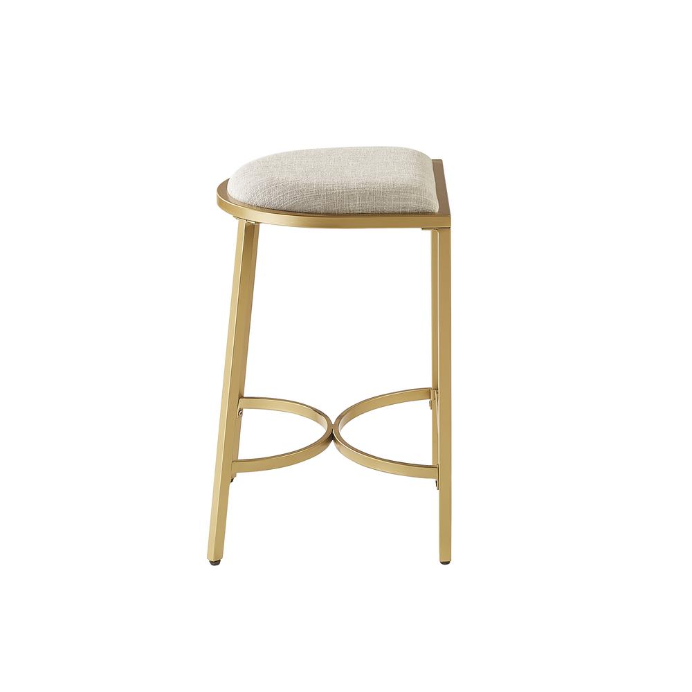 Ellery 2Pc Counter Stool Set Oatmeal/Gold - 2 Stools. Picture 5