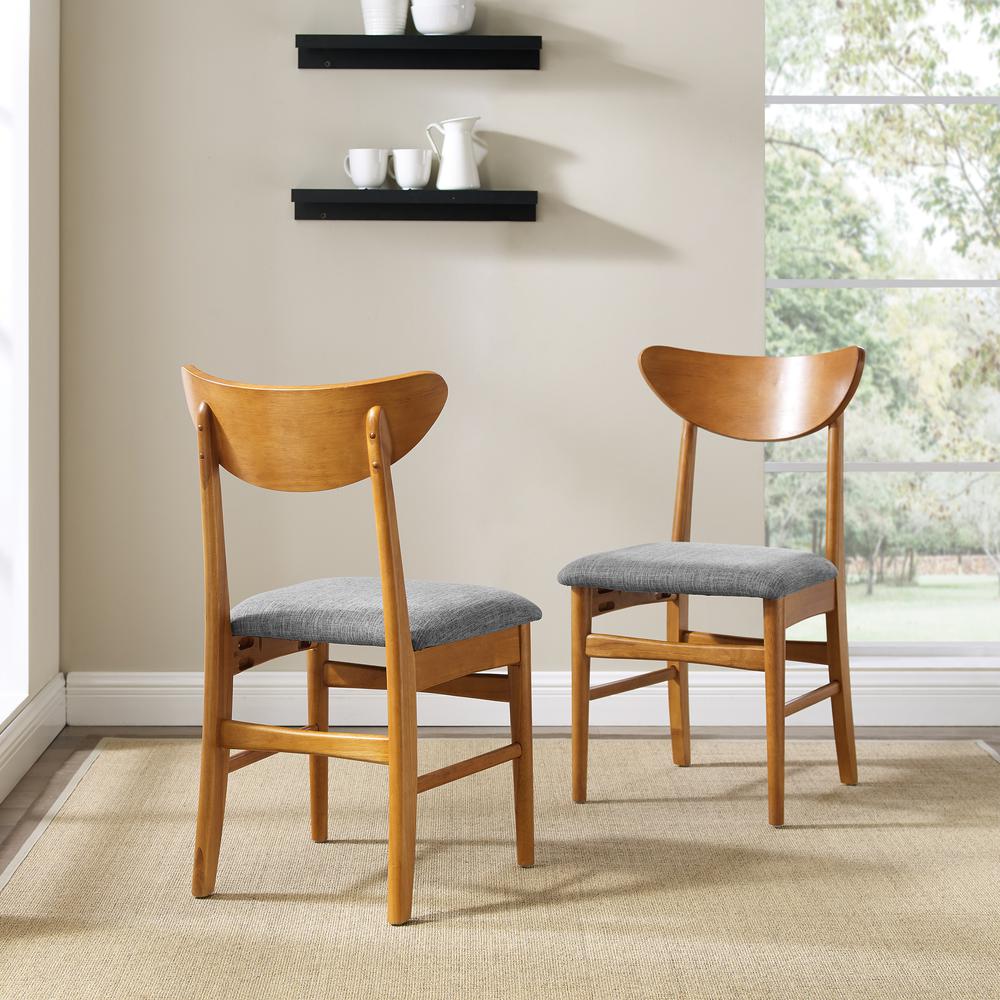 Landon 2Pc Wood Dining Chairs W/Upholstered Seat Acorn - 2 Wood Back Chairs. The main picture.