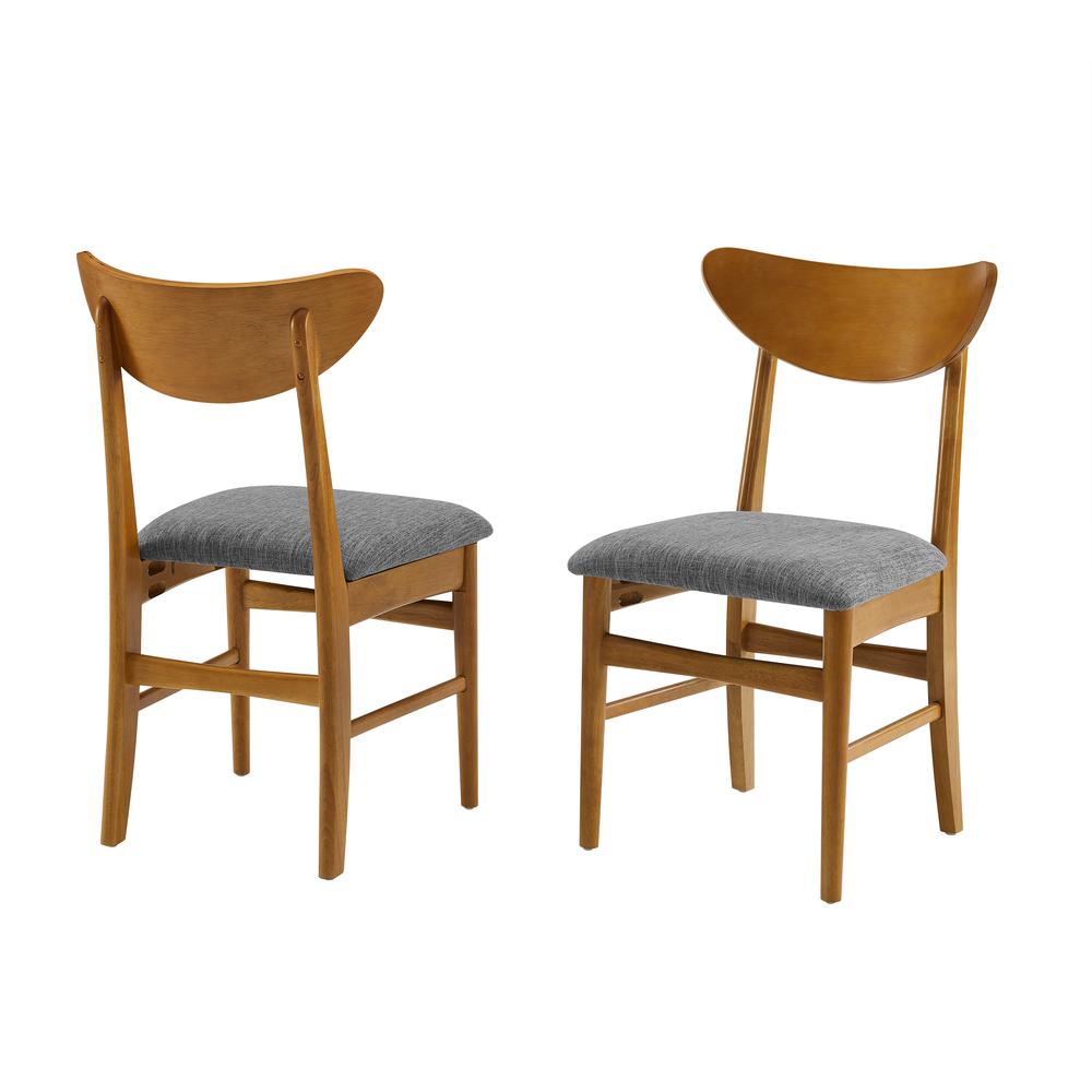 Landon 2Pc Wood Dining Chairs W/Upholstered Seat Acorn - 2 Wood Back Chairs. Picture 3
