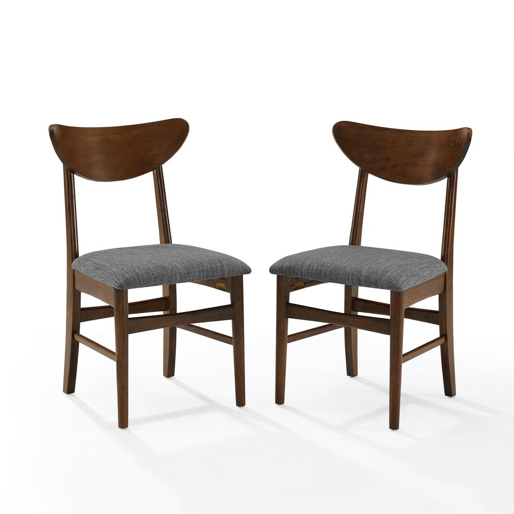 Landon 2Pc Wood Dining Chairs W/Upholstered Seat Mahogany - 2 Wood Back Chairs. Picture 8