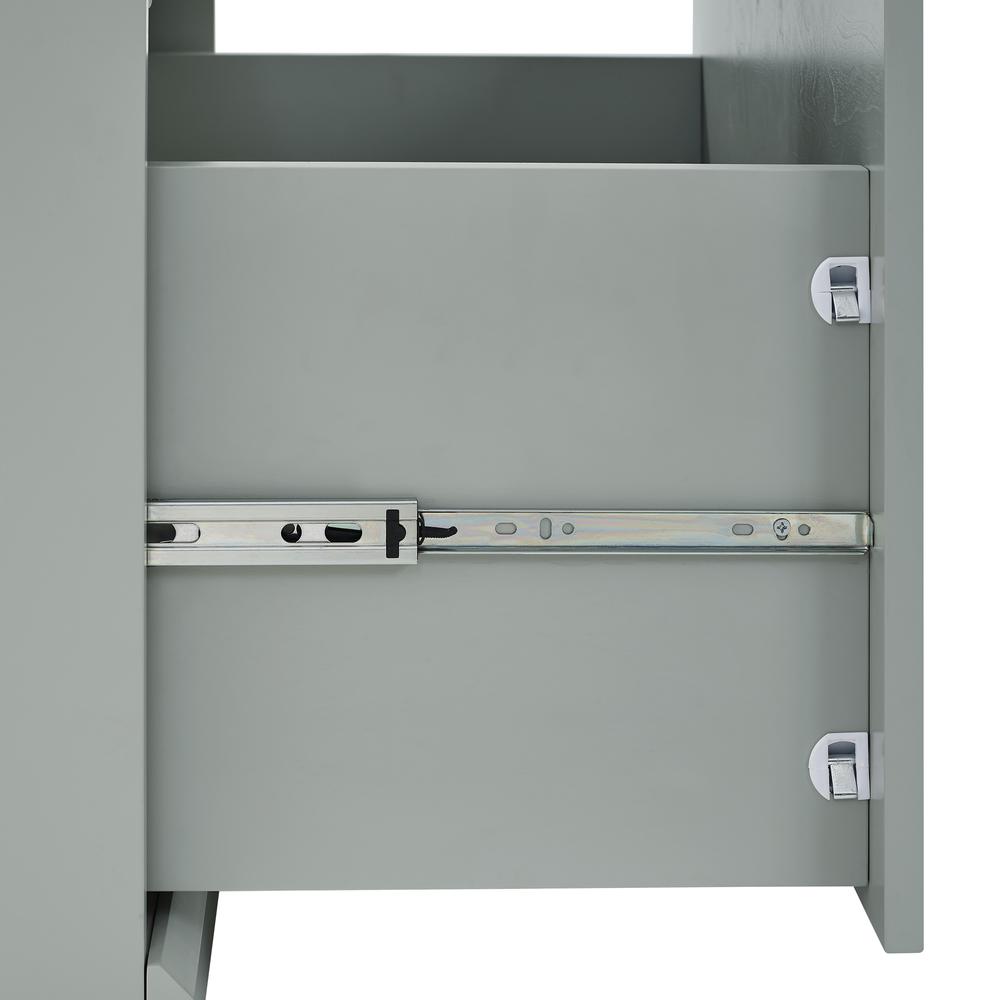 Harper Convertible Storage Cabinet Gray. Picture 2