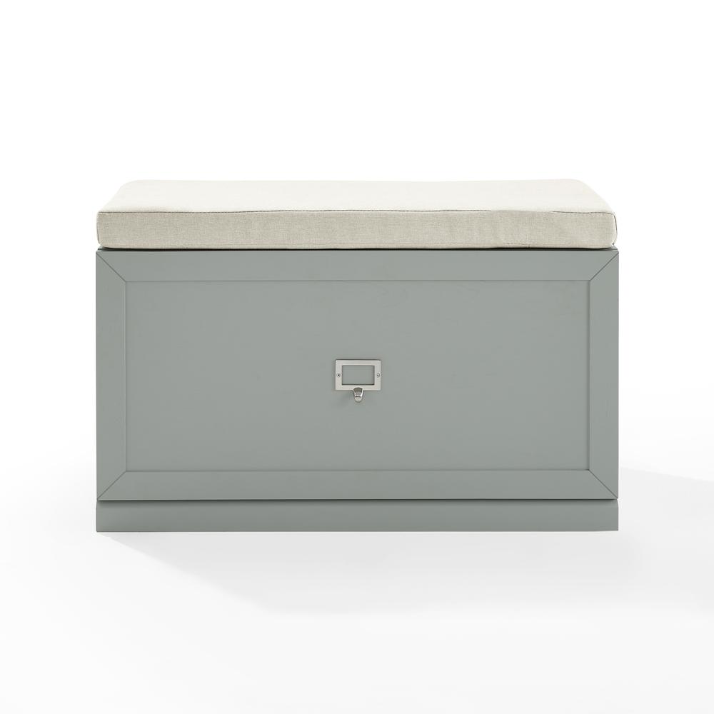 Harper Entryway Bench Gray/Creme. Picture 9