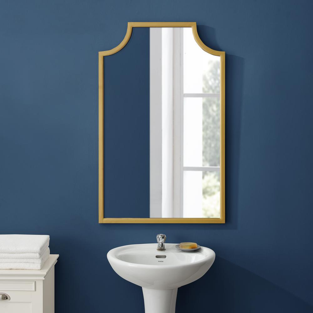 Aimee Bath Mirror Soft Gold. Picture 1